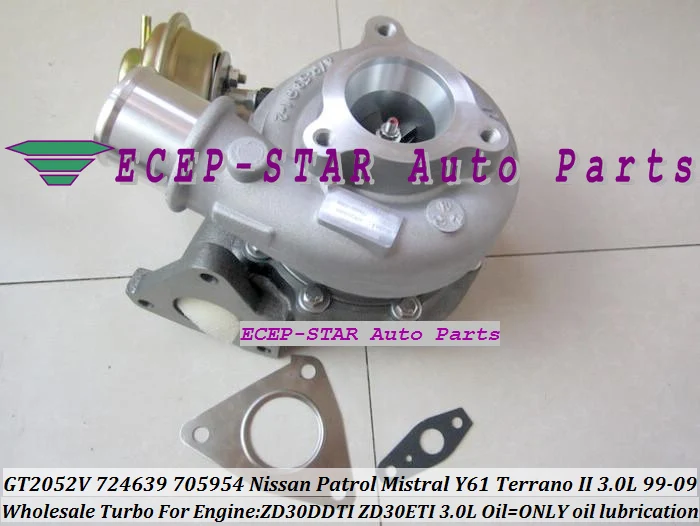 Oil Cooled Turbo GT2052V 724639 705954 724639-5006S Turbocharger For NISSAN Patrol Mistral Y61 Terrano II ZD30DDTI ZD30ETI 3.0L