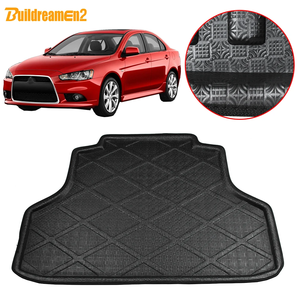 Buildreamen2 For Mitsubishi Lancer EX 2008-2017 Car Styling Trunk Mat Boot Tray Liner Floor Cargo Carpet Mud Protector Pad