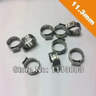 One-Ear Crimp Stainless Steel Single Ear Stepless Clamping Range 7/16