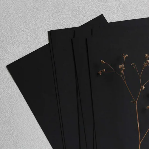 Card Paper Writing 350g Black Message Card Product Dimensions 21X15cm Pack of 5 Pieces DIY Freehand Drawing Created