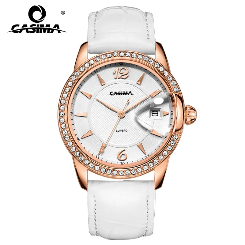 

CASIMA Luxury Brand Women's Watches Fashion Casual Ladies Quartz Wrist Watch Women Leather Calendar Display Waterproof #2631