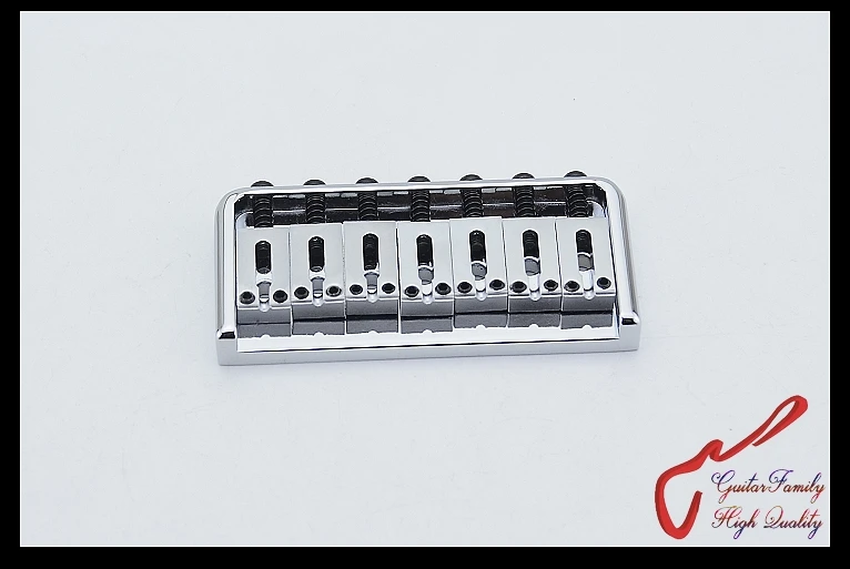 1 Set GuitarFamily Super Quality 7 Strings Electric Guitar Fixed Bridge Stainless Saddle / Steel Plate  Chrome   MADE IN KOREA