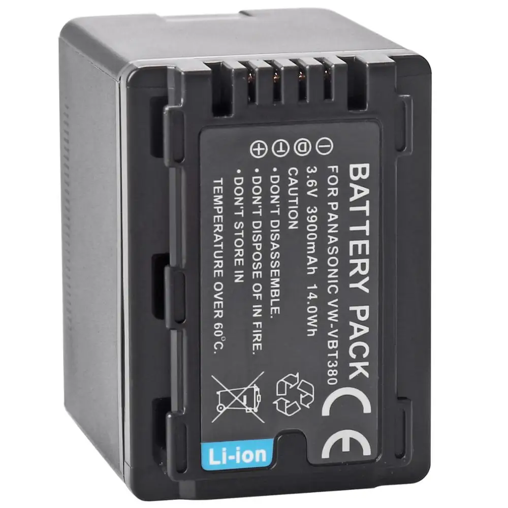 VW-VBT380 VBT380 Công Suất Pin Cho Máy Ảnh Panasonic HDC-HS60, HDC-HS80, SD40, SD60, SD80, SD90, SDX1H, TM40, TM41,SDR-H85, SDR-S50