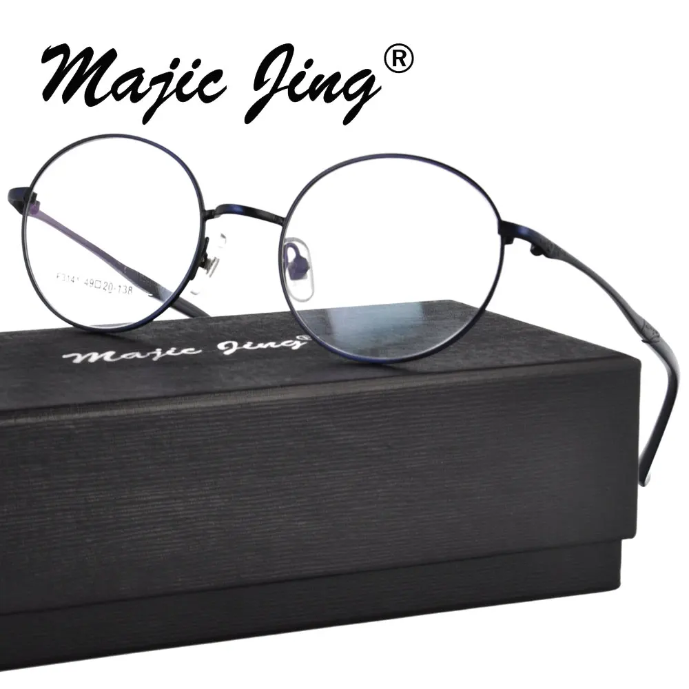 

Magic Jing Round Vintage Stainless Steel Myopia Eyewear Eyeglasses Prescription Spectacles RX Optical Frames F3141