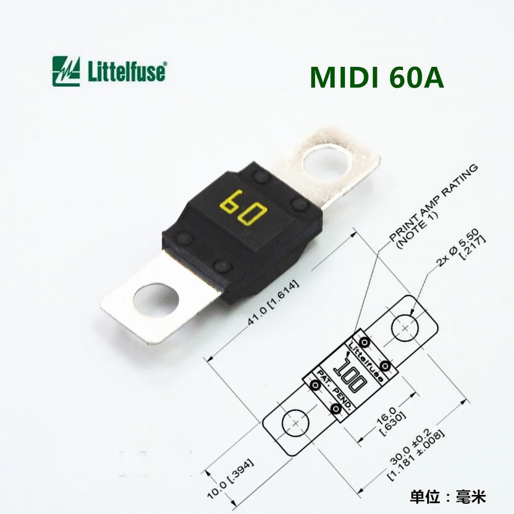 10 قطعة Littelfuse 498 ميدي سلسلة سيارة صغيرة فيوز بولت فيوز سيارة 30A 40A 50A 60A 70A 80A 100A 125A 150A 200A السيارات فيوز