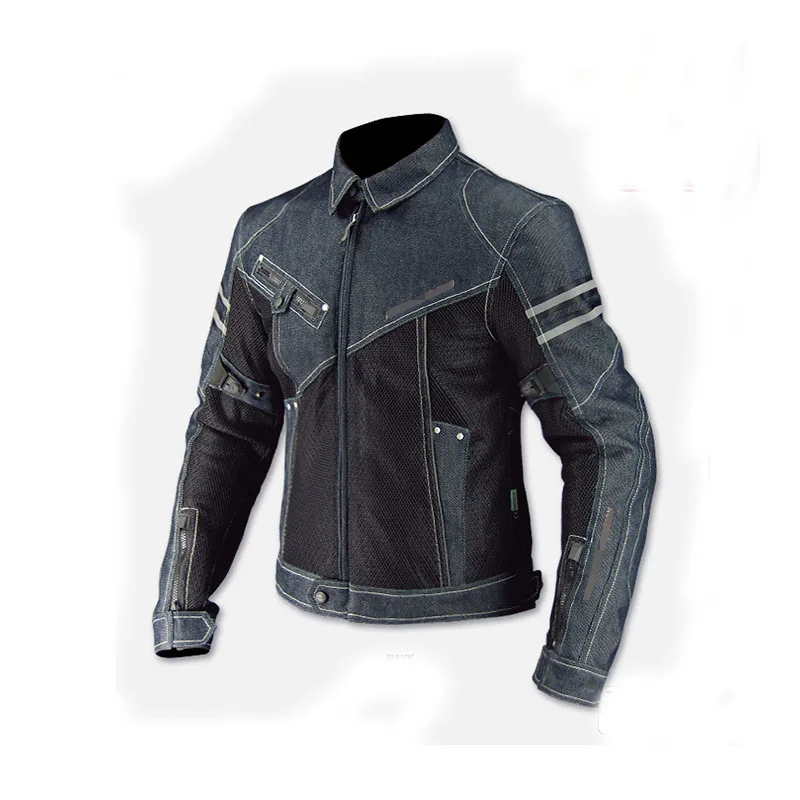 Chaqueta de motocicleta de JK-006, chaqueta de carreras, todoterreno, traje de carreras de malla vaquera con equipo de protección, novedad de 2024