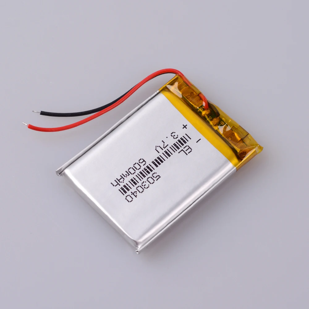 3.7V 600mAh 503040 akumulator litowo-jonowy polimerowy dla samochodowy rejestrator wideo rejestratora DVR