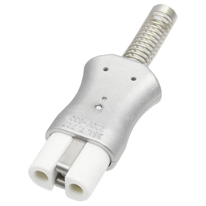 White Ceramic C7 Industry Connector C8 Female Male Power Socket Plug Electric Oven Cooker Charge Outlet 35A 600V 5mm 6mm