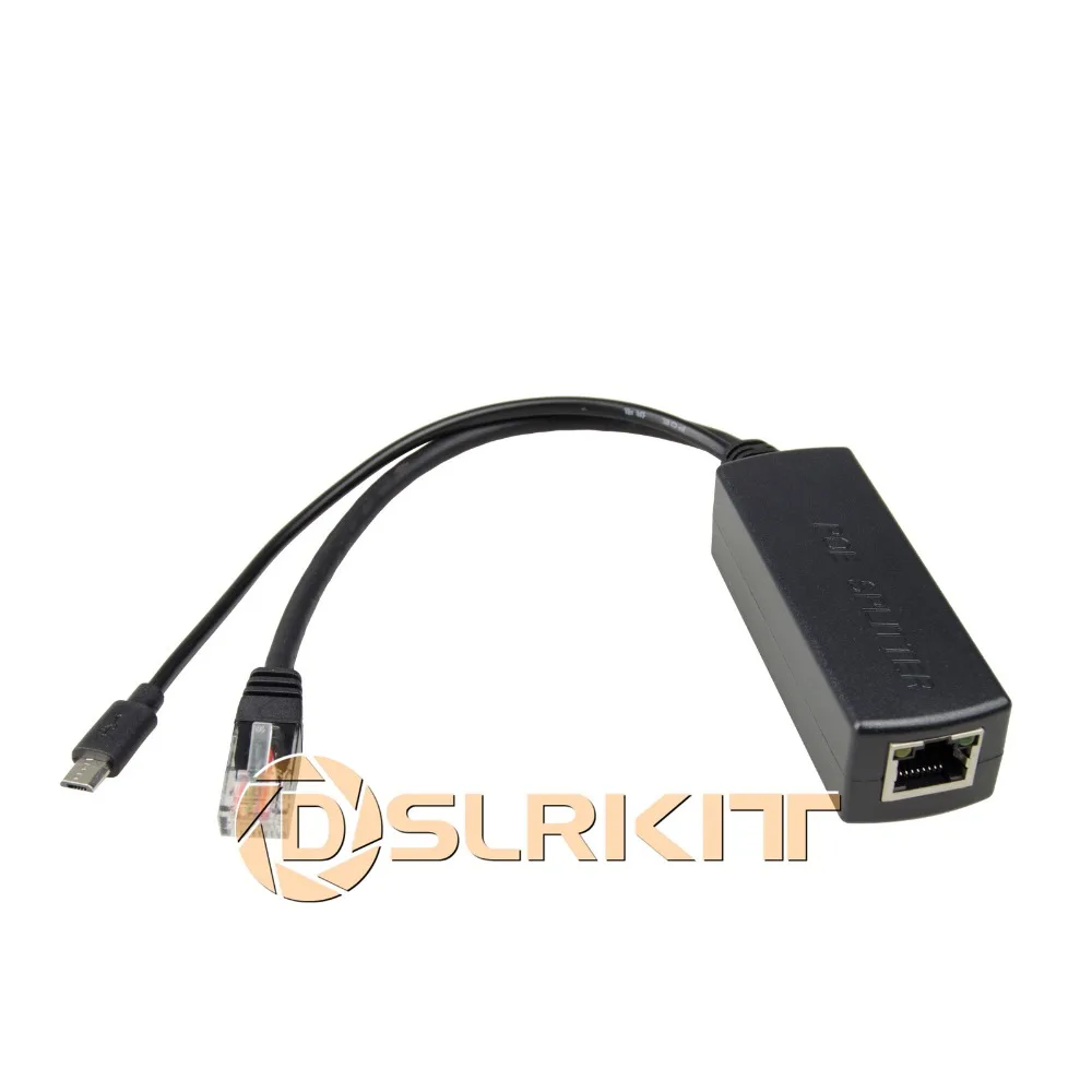 DSLRKIT Gigabit Active PoE Splitter 5V Micro USB Jetson Nano Raspberry Pi 3B+ 3B Plus