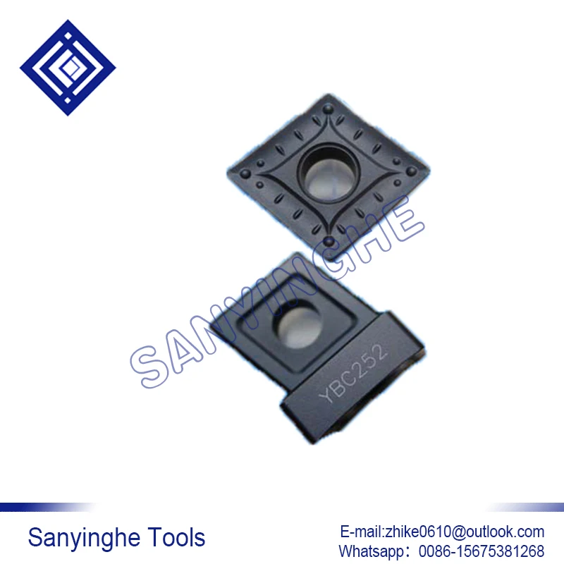 고품질 sanyinghe 10 개/몫 YBC252 CNMM120408-HDR cnc 카바이드 선반 삽입