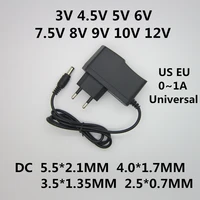 AC 100-240V DC 3V 4,5 V 5V 6V 7,5 V 8V 9V 10V 12V 1A adaptador de corriente Universal convertidor interruptor fuente de alimentación para tiras de luz LED