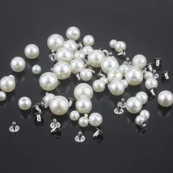 Multiple Size DIY Leather Crafts Pearls Rivets Studs Ivory White Rhinestone For Bag Shoes Clothes Hats Decorations Accessory