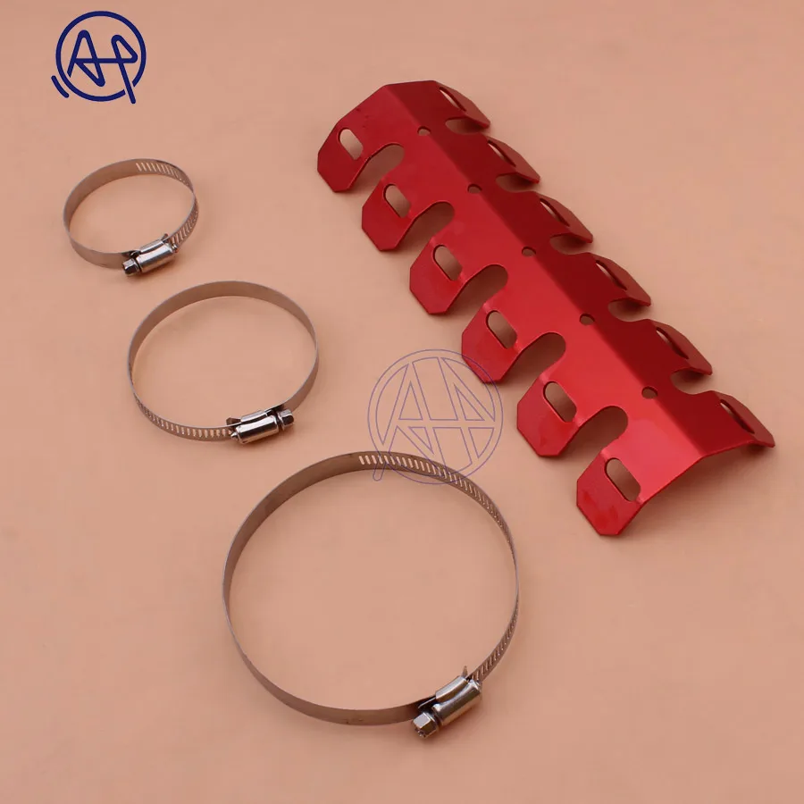 Universal Motorcycle Exhaust Muffler Pipe Protector Heat Shield Cover For Honda Suzuki Harley Chopper