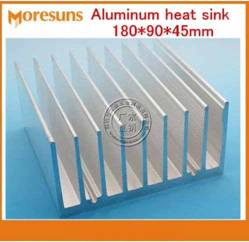 2pcs/lot High quality radiator heat conduction block box Aluminum heat sink 180*90*45mm heatsink