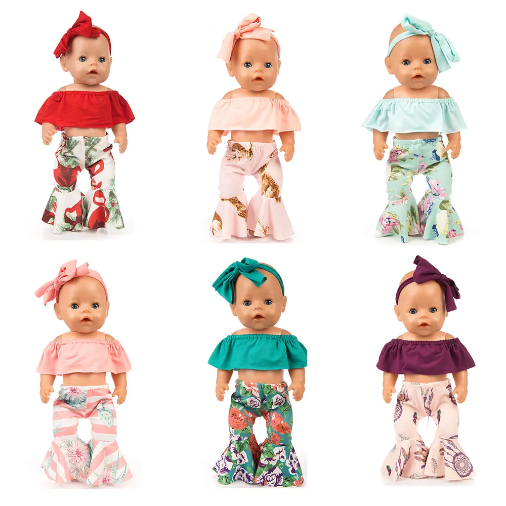 Fashion Dolls Suits Fit For 43cm Baby Doll  Doll Reborn Baby Clothes 17 inch Doll Accessories