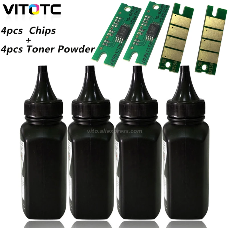 4 Kit Toner Powder Cartridge Chip For Ricoh Aficio SP100su SP100sf SP100 SP110q SP110suq SP111sf SP112sf SP111 SP112 Printer