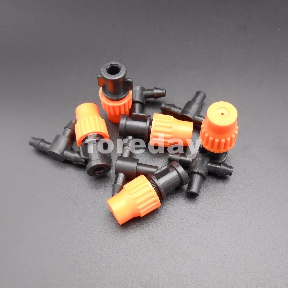 1000PCS NEW Tee micro spray atomizing nozzle 4MM T-joint adjustable Home Gardening 4 5MM greenhouses 1000PCS/LOT * FD036X1000