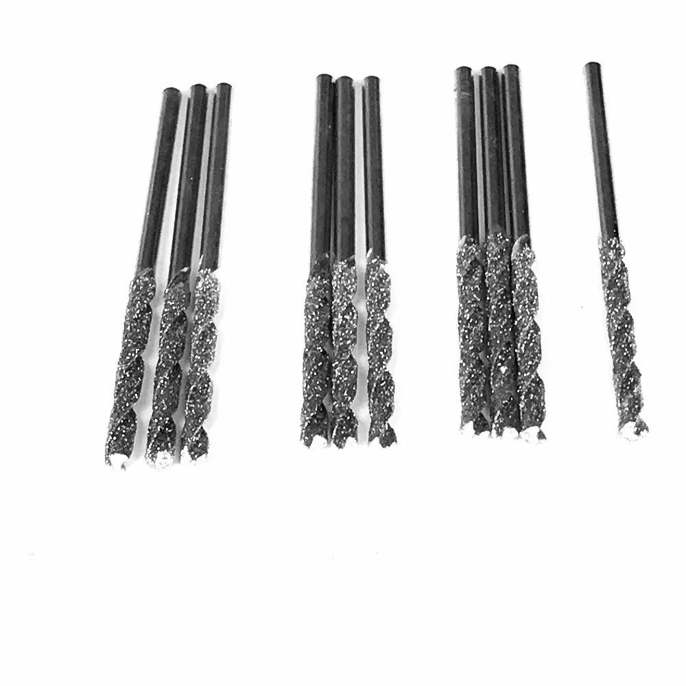 On Sale Of 10pcs/set 0.8-3.0mm Od Diamond Jade Drill Bits Agate Jewelry Diamond Drill Needle For Jade Agate Hole Opening