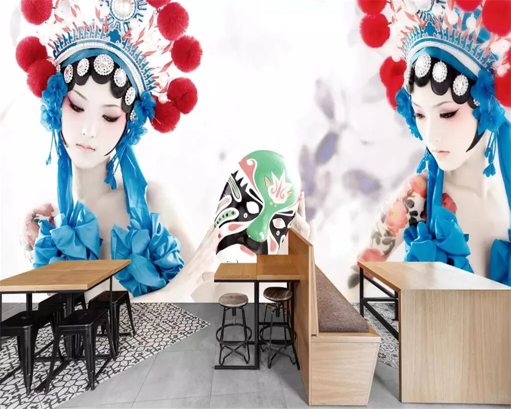 Beibehang Custom wallpaper Chinese style drama release spirit costume beauty hotel restaurant mural background wall 3d wallpaper