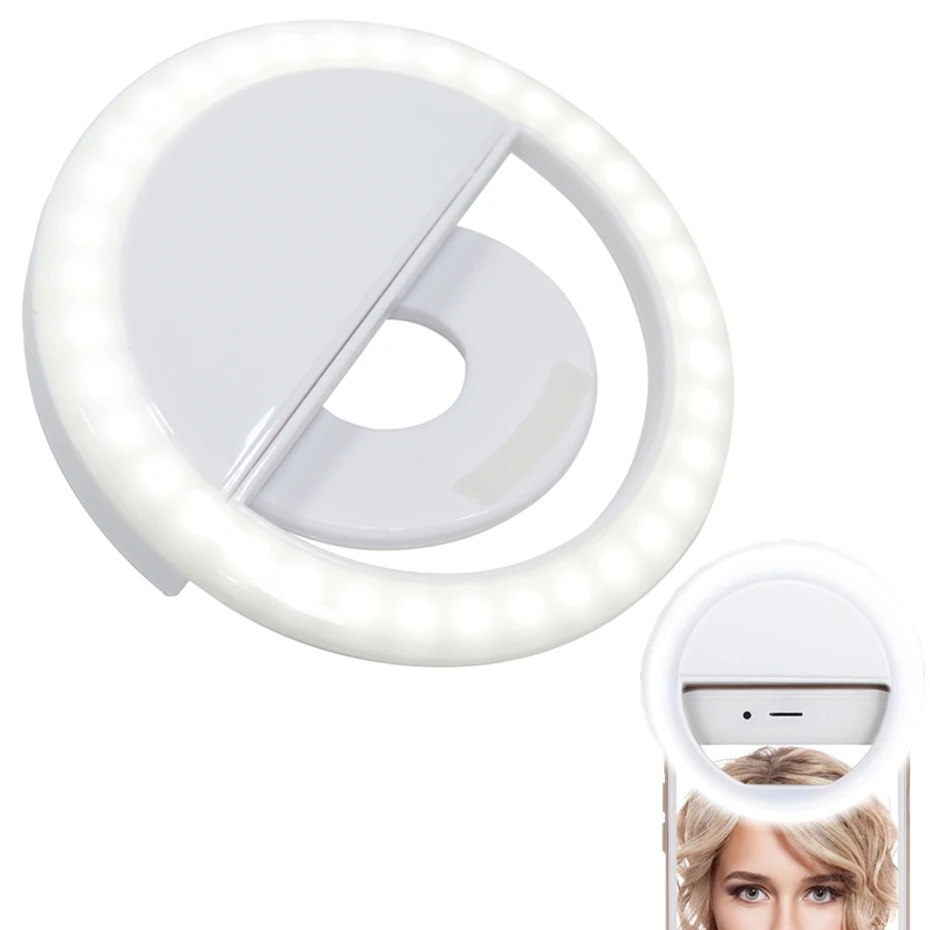リングライトマクロ & リング照明リングフラッシュ電話 selfie 写真撮影バッテリー写真撮影の照明 led リングフラッシュライト