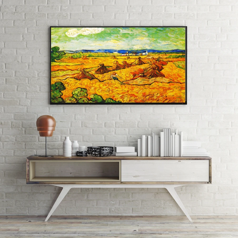 

Vincent Van Gogh Wall Art Canvas Printed Harvest Autumn Painting for Living Room Wall Decor Grassland Artwork Custom Drop Ship