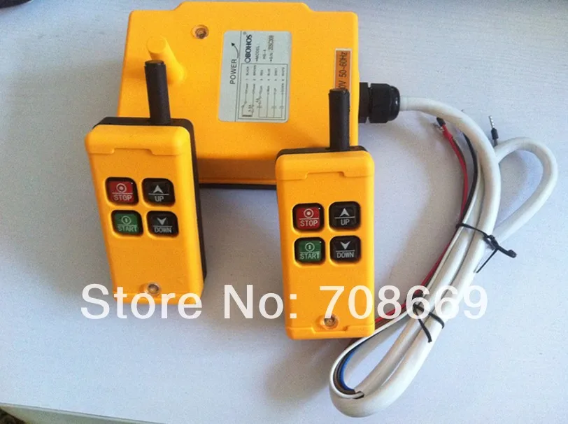 HS-4 2 Transmitters 1 Motion 1 Speed Hoist Crane Truck Remote Control System