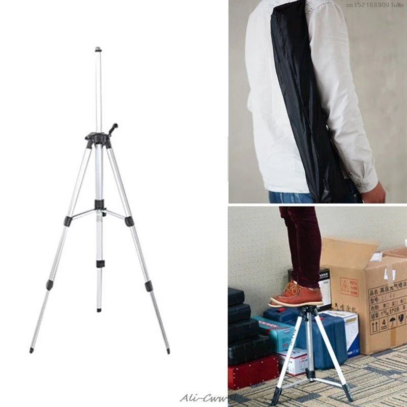 150 Cm Tripod Karbon Aluminium dengan 5/8 Adaptor untuk Laser Level Disesuaikan