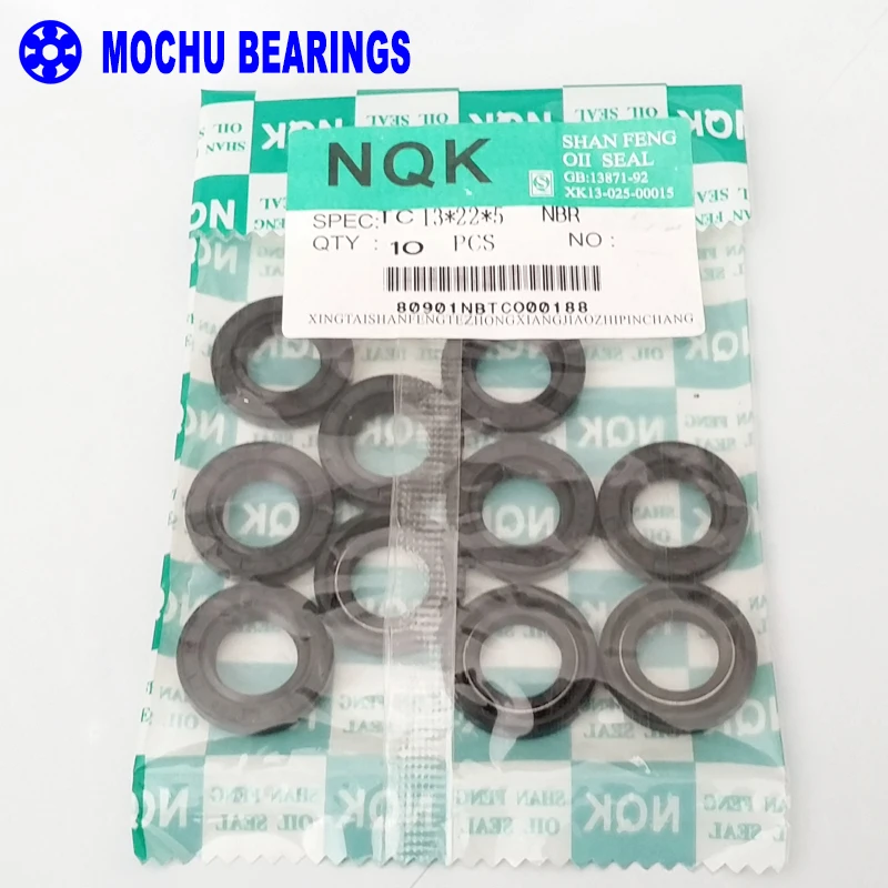 10pcs NQK 13x22x5 TC13x22x5 NBR Skeleton Oil Seal 13*22*5 Seals NQK high-quality Seals Radial shaft seals