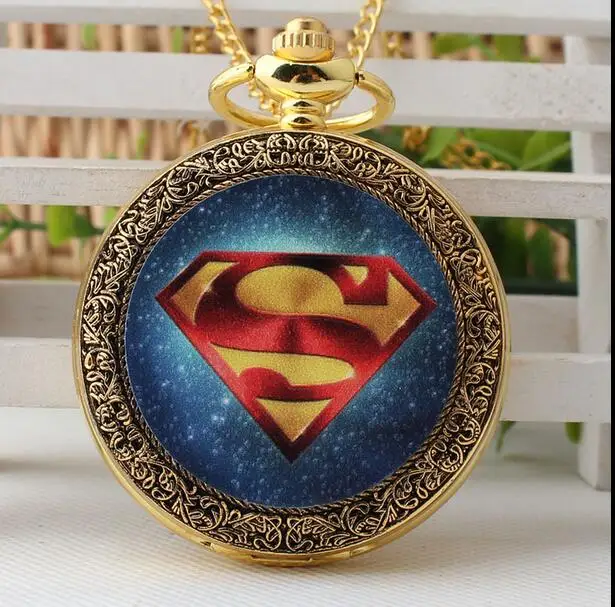 Animation cartoon Gold antique quartz Modern hours steampunk men and woman Necklace pocket watches