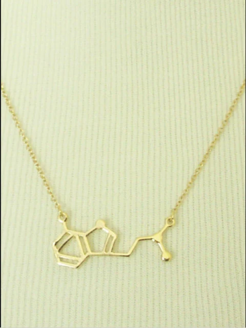 Wholesale 10pc/Lot The Spirit Molecule DMT Pendant Necklace Chemistry Structure Science Women Men Choker Necklaces Jewelry