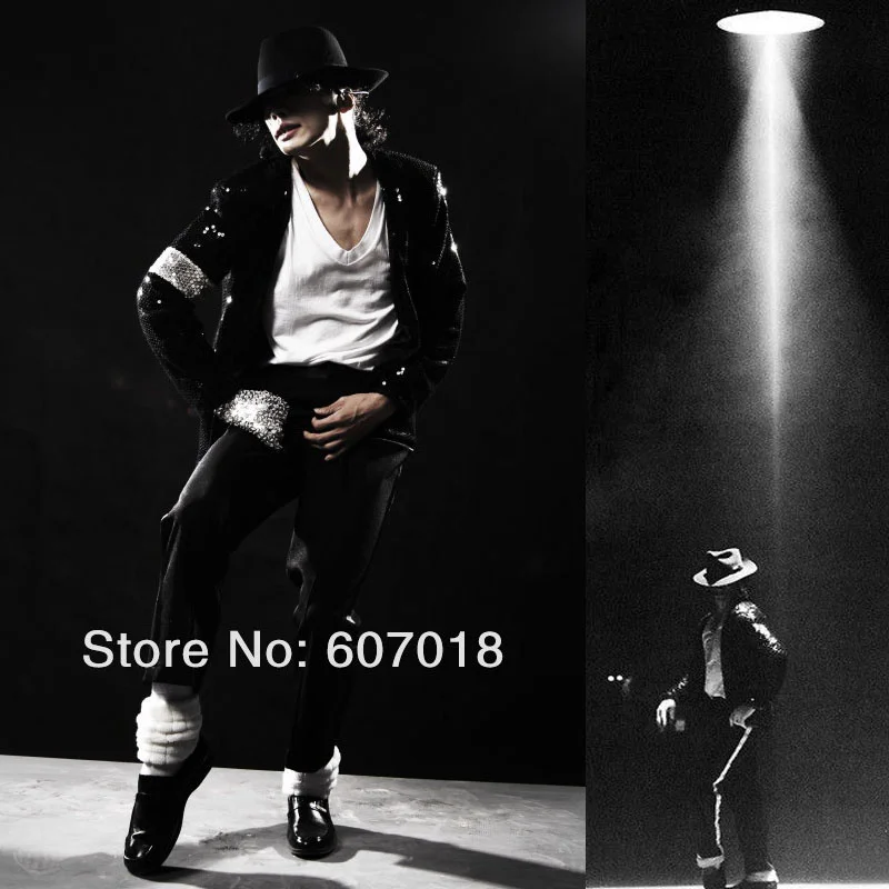 

Rare Classic MJ Cosplay Michael Jackson BILLIE JEAN Jacket SEQUINED COOL FULL SET Costume For Performance