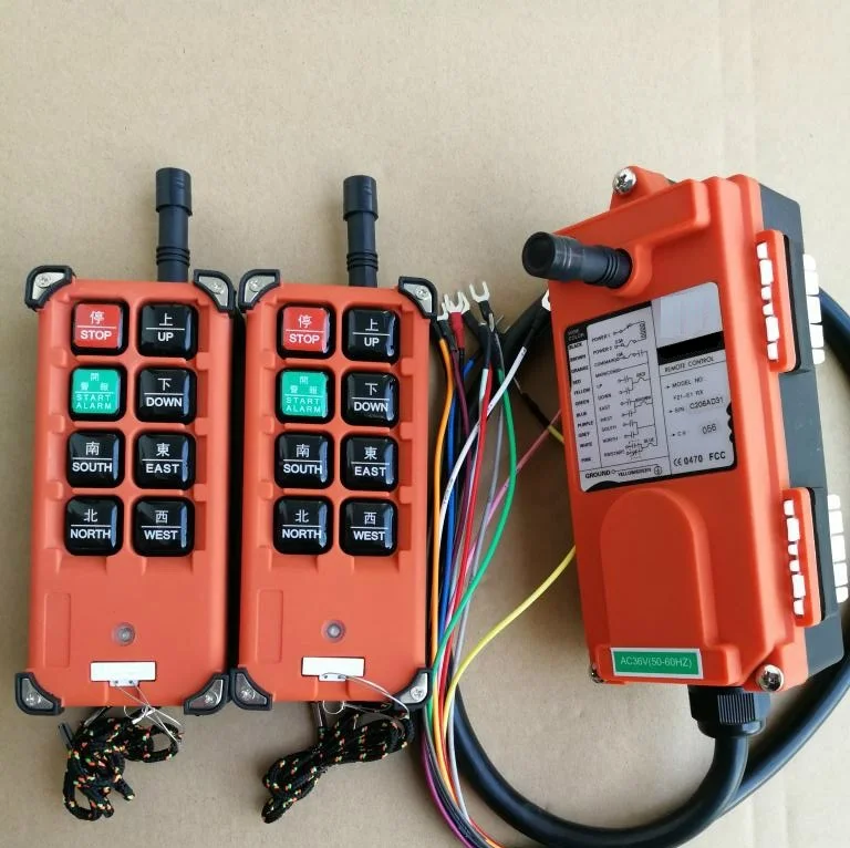 Free Shipping F21-E1B 380V 2PC transmitter 1PC receiver Motor control button Hoist crane remote control wireless radio Uting