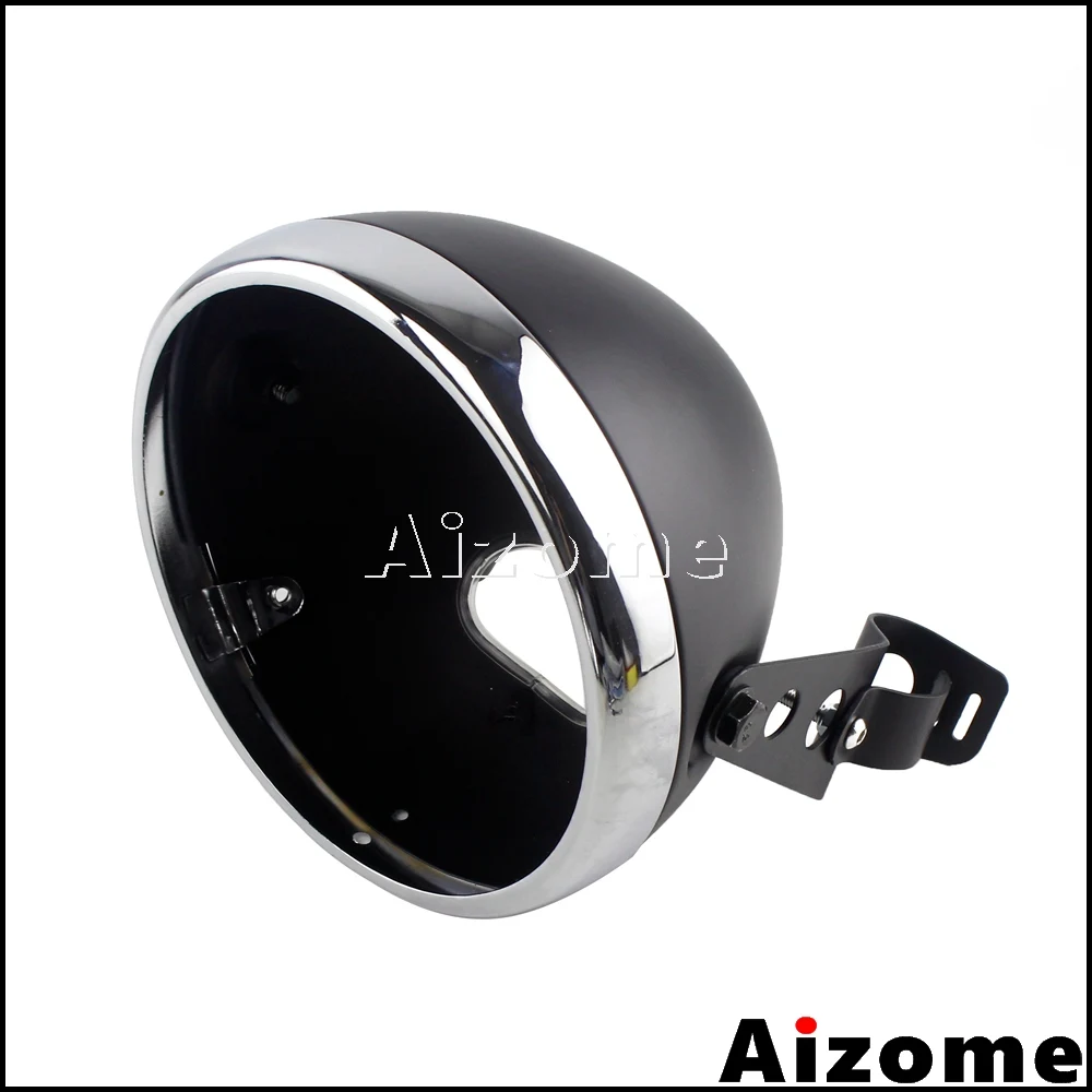 Motorcycle Chrome 7 inch LED Headlamp Headlight Light Bulb Bucket For Harley Custom 7\