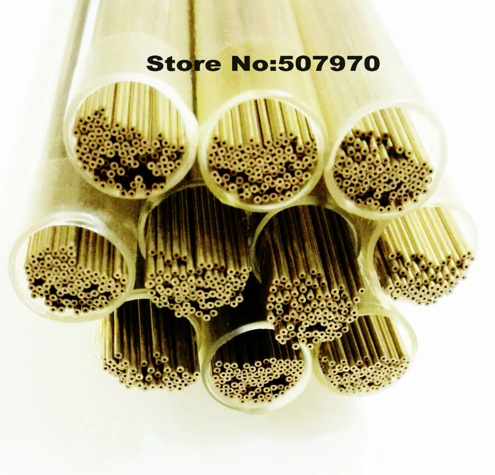 Ziyang Brass Electrode Tube OD0.6*400mm Single Hole ID0.2mm 100pcs per Tube for EDM Drilling Machine