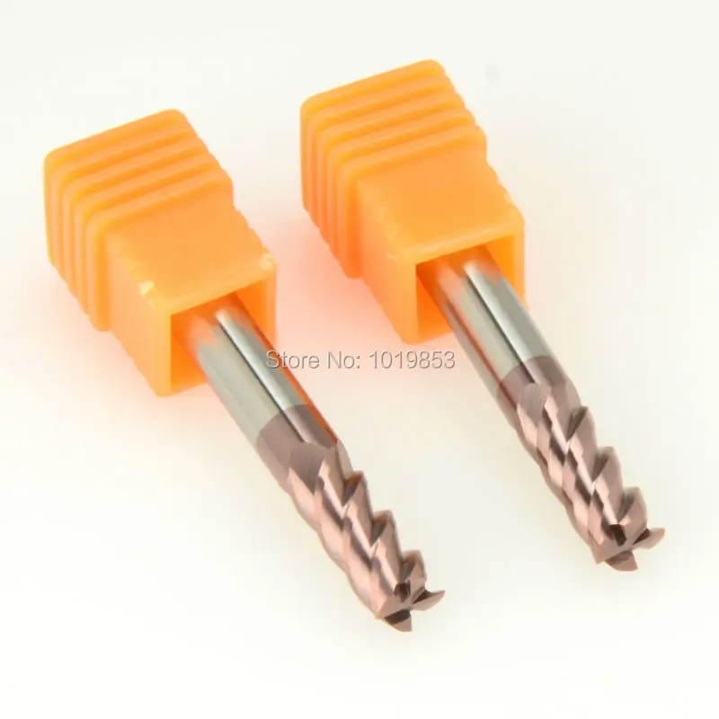 2pcs SLONS S300 8x8x60L 8 or 10mm or 12mm HRC55 milling cutter tungsten solid carbide end mill for steel or copper