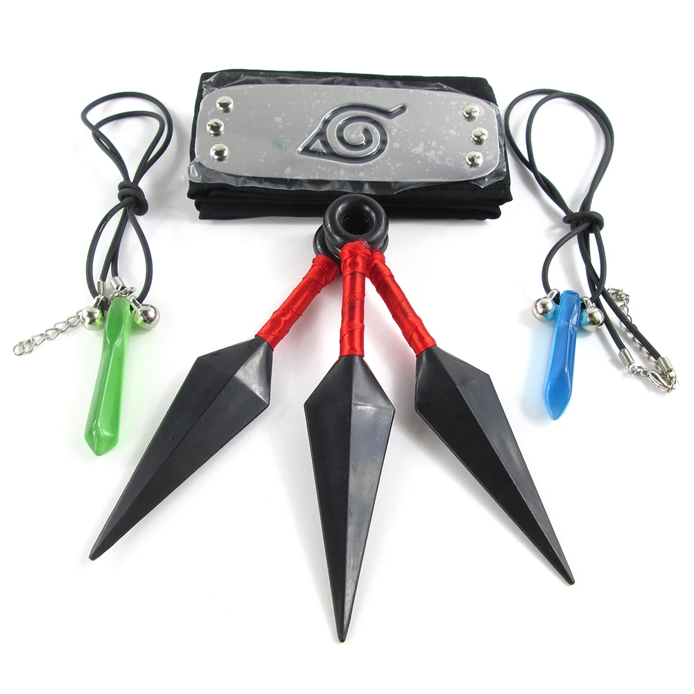 Brdwn Unisex Uzumaki Tsunade Cosplay Accessories Headband+Necklace+kunai