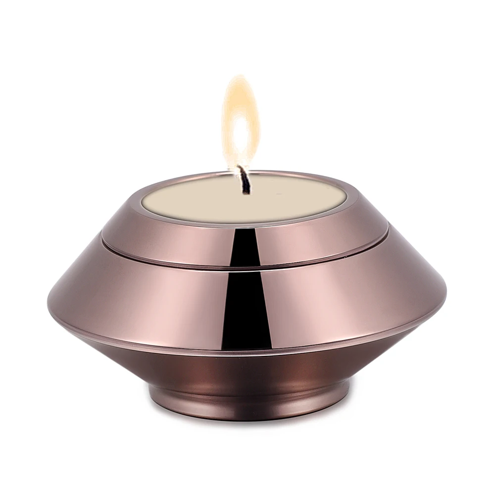 

IJU041 Stainless Steel Candlestick Hold Pet/Adult Ashes Cremation Locket Jewelry- Engrave Able Keepsake Urn