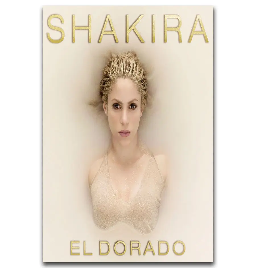 New 2017 Music Cover Shakira El Dorado-Silk Art Poster Wall Sticker Decoration Gift