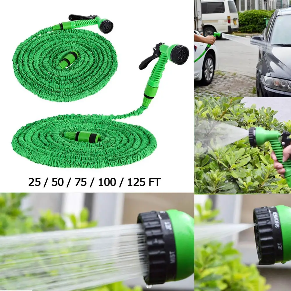 25-150FT Expandable Garden Hose Flexible Garden Water Hose for Car Hose Pipe Watering Irrigation Hose With Spray Gun