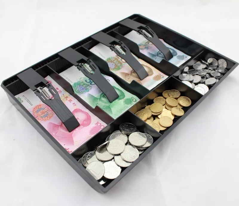 Kunststoff Geld Zähler fall Harte fall Cash register box Neue Klassifizieren shop Kassierer münze Schublade box cash schublade tablett