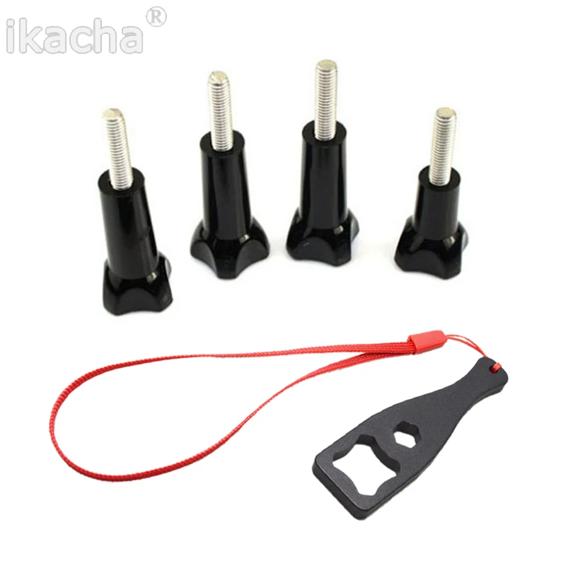 3 x long + 1 x short Screws + Wrench Tighten Thumb Knob Bolt Screw For GoPro HD Hero 7 8 9 SJ4000 SJCAM For Xiaomi Yi