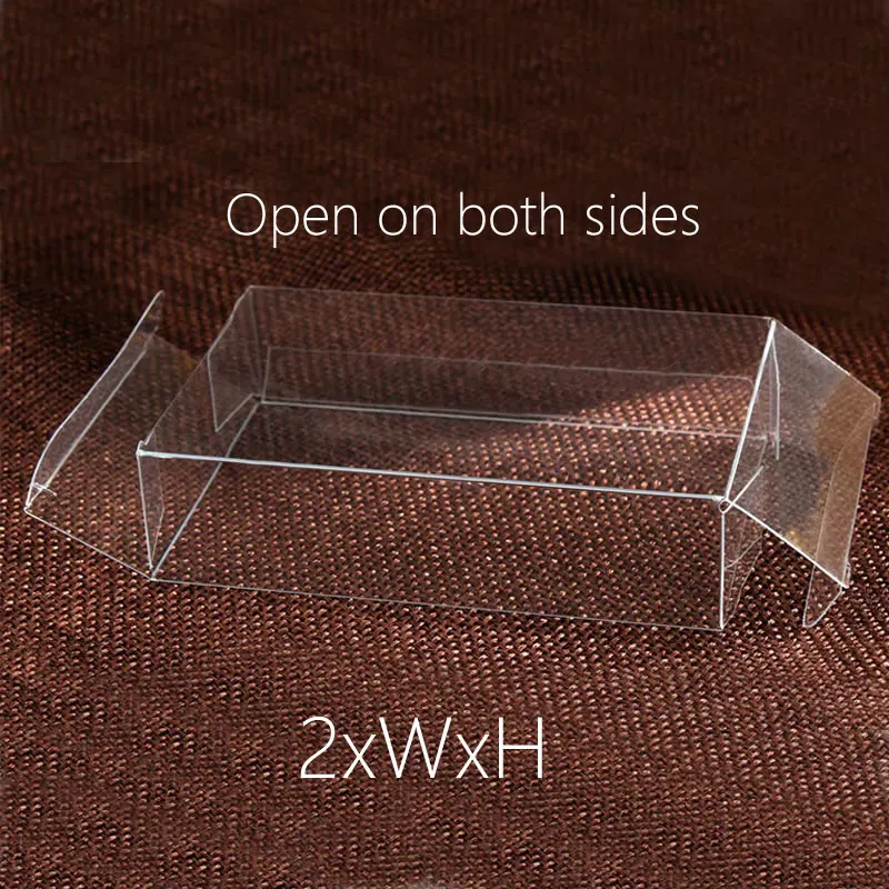 

50pcs 2xWxH 4/6/7/8 Plastic Box Storage PVC Box Clear Transparent Boxes For Gift Boxes Wedding/Food/Jewelry Package Display DIY