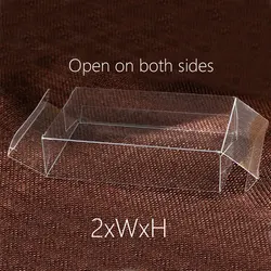 Caja de plástico transparente de PVC para almacenamiento, cajas de regalo de boda, comida, embalaje de joyería, exhibición DIY, 50 piezas, 2x W x H, 4/6/7/8