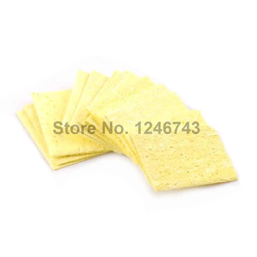 

20PCS High Temperature Enduring Condense Electric Welding Soldering Iron Cleaning Sponge YellowHot New Arrival