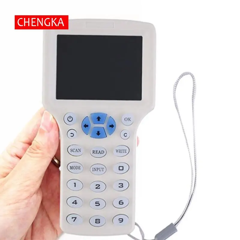 Engels 10 Frequentie Rfid Copier Id Ic Reader Writer Copy M1 13.56 Mhz Gecodeerde Duplicator Programmeur Usb Nfc