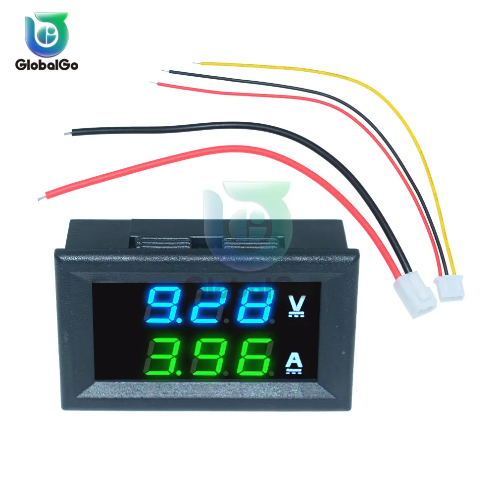 DC 100V 10A Mini 0.28inch LED DC Digital Voltmeter Ammeter Amp Volt Current Ampere Meter Tester Amperemeter Car Outdoor Indoor