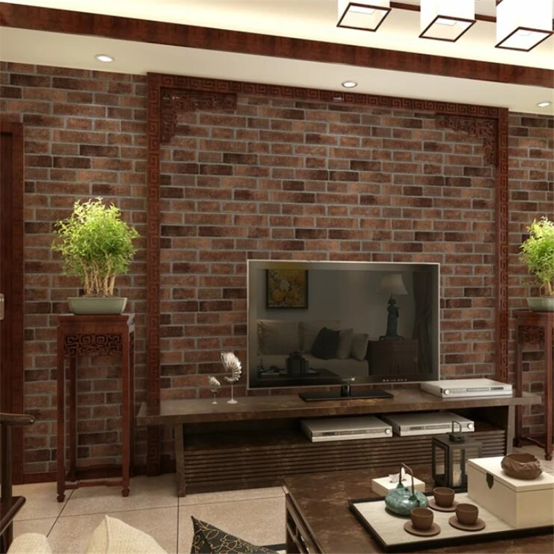 

wellyu papel de parede Antique brick wall paper retro brick modern Chinese restaurant wallpaper Living room bedroom wall paper