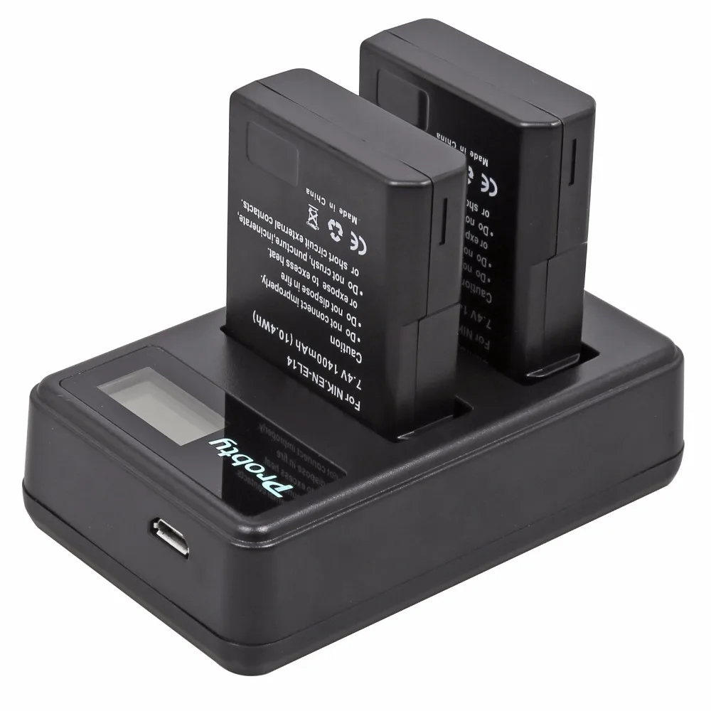 Pour Nikon EN-EL14 EN EL14 ENEL14 LCD USB touristes Chargeur pour Nikon D5300 D5200 D5100 D3100 D3200 D3300 P7100 P7000 P7700 Caméra
