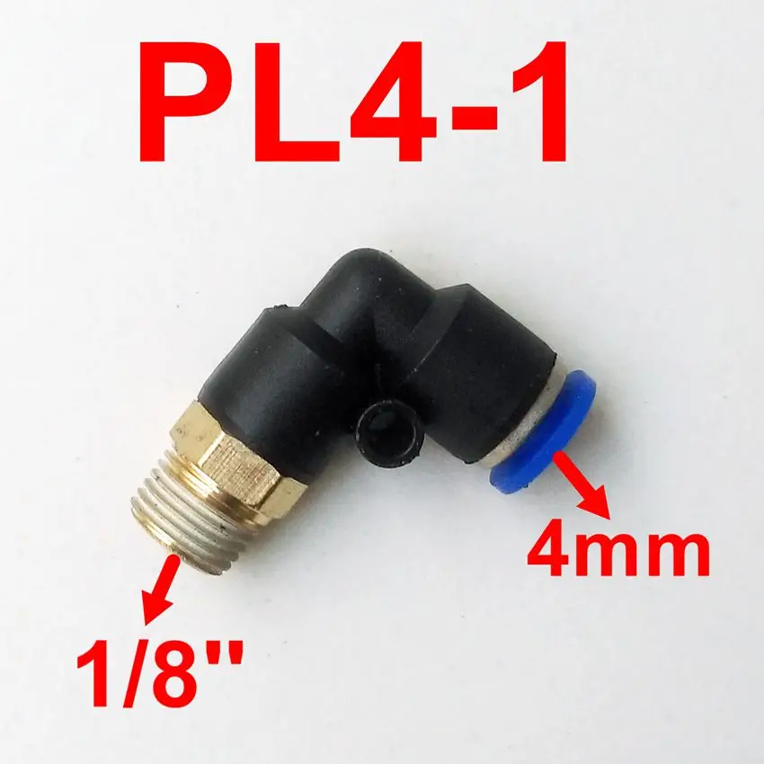 10pcs/lot  Pneumatic Fittings L type 4mm-1/8'' Pipe Fitting PL4-1