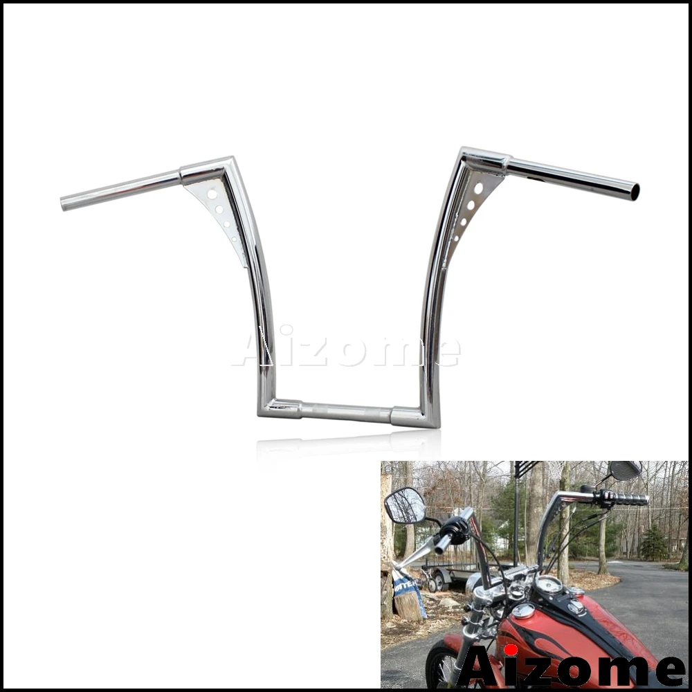 

For Harley Handlebar Motorcycle 1-1/4" Handle Bars Ape Hanger 16" Handlebar Rise Bar Fits Sportster XL Softail FLST FXST Chopper